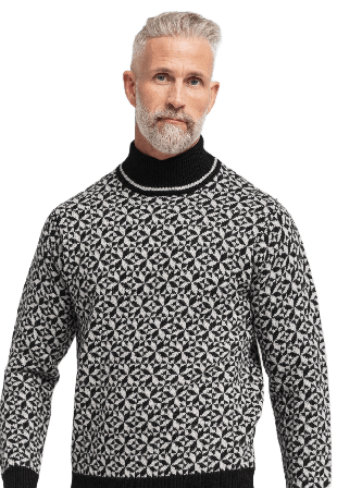 Dovre Pullover "stickad" | 100% Ull Blå Tröjor Herr XL