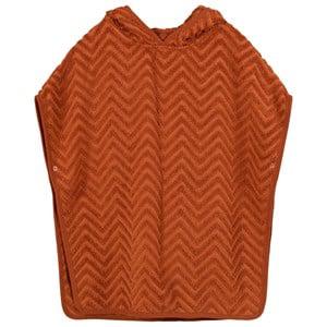Filibabba Rust Zig Zag Bath Poncho One Size - Textile - One size - Red