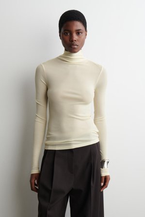 COS Women's Blusa De Seda Con Pañuelo A Juego in Beige