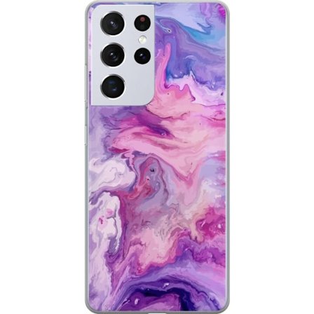 Kompatibelt Mobildeksel til Samsung Galaxy S21 Ultra 5G Marmor Lilla