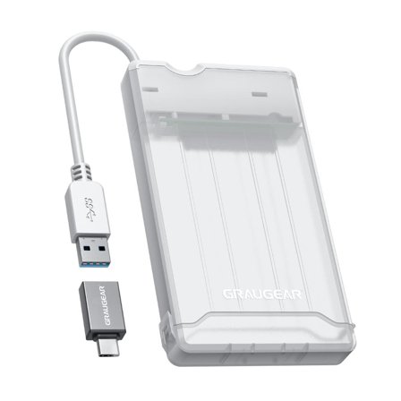 GRAUGEAR externes Festpl.Gehäuse 2,5"HDD/SSD USB 3.2 Alu