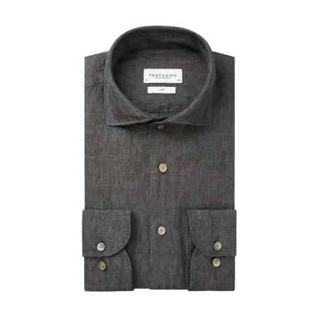 Profuomo Shirt , Grijs , Heren , Maat: L
