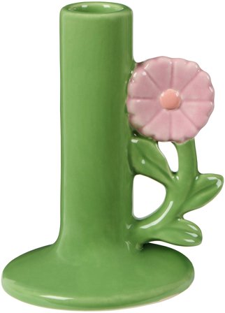 Ib Laursen Lysestake Blomst Grønn/Rosa H13,2