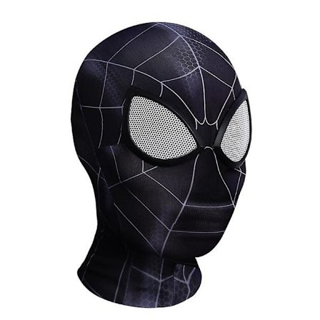 Musta Mj Spiderman Mask Päähineet Cosplay Stage Props-Aikuinen