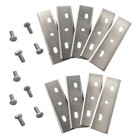 9 stk. kompatible til AL-KO Robolinho 500 / 700 / 1150 / 1200 / 2000 plæneklipperblade i rustfrit stål