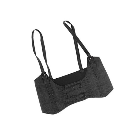 1/2/3/5 Kvinnor Charm Midjeband Bred Underbyst Cosplay Tak Rosett Svart Cowboy Typ B