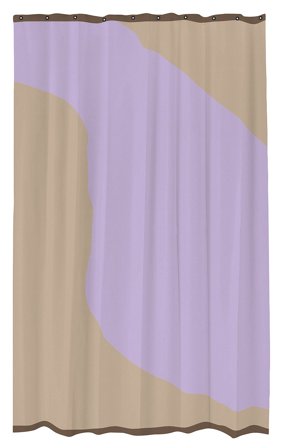Mette Ditmer Shower Curtain Sand / Lilac, Tøj & Bolig, Badeværelsestilbehør, Badeforhæng