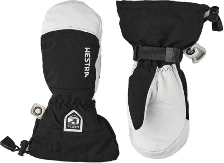 Hestra Army Leather Heli Ski Jr lasten kintaat, musta