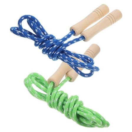 Trehoppetau for barn, justerbart bomullsstrenghopp for voksne, barn, sportsleker, fitness, mann, 2 stk [HK]