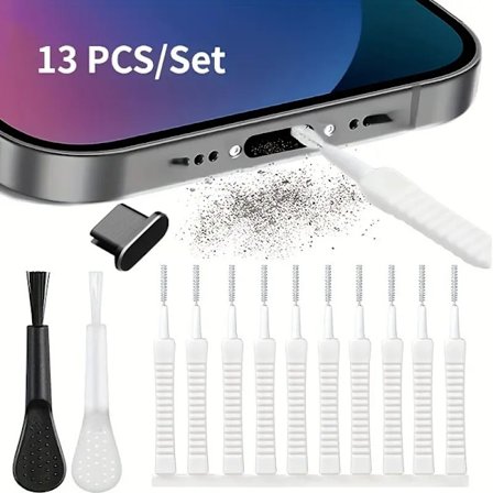 13PCS Mobile Phone Speaker Dust Removal Cleaner Tool Kit For Huawei Samsung Xiaomi Earphones Charge Port Dustproof Cleaning Brush