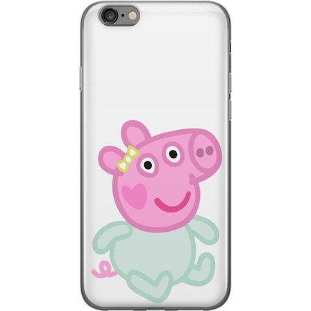 Yhteensopiva Puhelinkuori Apple iPhone 6 Peppa Pig vauvahahmo pastelliväreissä, suloinen piirretty lasten kuvitus pehmeällä minimalistisella tyyli