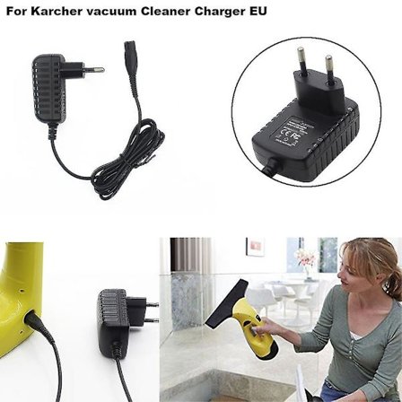 Karcher Wv50 Wv55 Wv60 Wv70 Wv75 & Wv2 Wv5 Ikkuna Vac Pistoke Akkulaturi Eu:lle