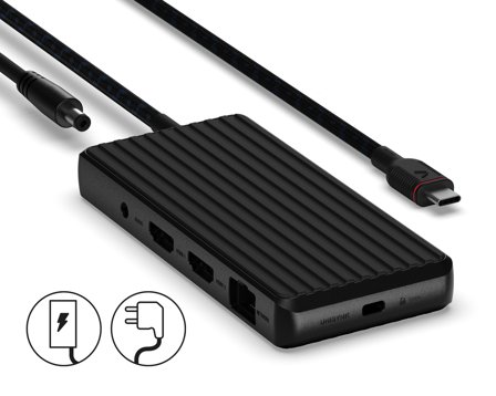 UNISYNK dokkingstasjon - USB-C - 2 x HDMI - 1GbE