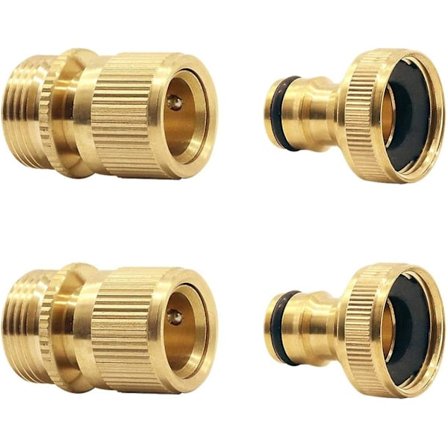 Hurtigkobling til haveslange, udvidelig haveslange, han- til hunadapter til vandhane og stråle (2 SÆT)