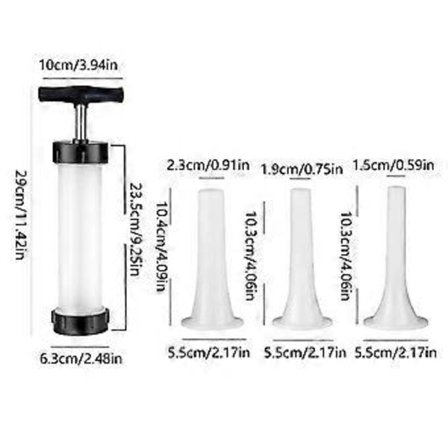 Kjøttinjektor Sprøytepistol Ekstruder Kvernet Kjøtt Klemmet Presset Manuell for Bearbeiding av Biff Svin Sauekjøtt Verktøy Tilbehør