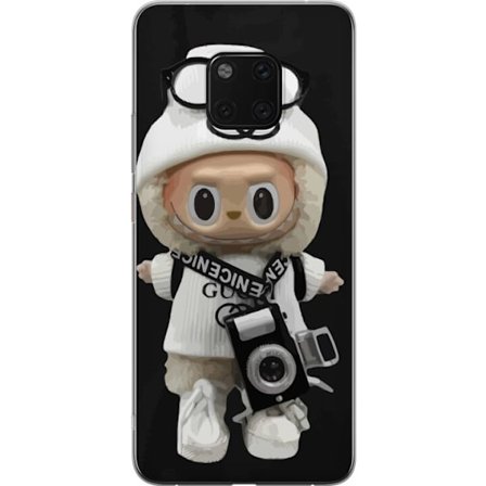 Yhteensopiva Puhelinkuori Huawei Huawei Mate 20 Pro Tyylikäs muotoilijafiguuri kameralla ja katutyyliä, leikkisä keräilyfiguuri trendikkäässä k