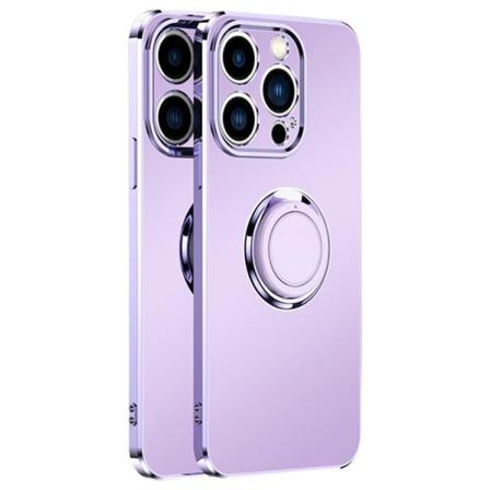 Iphone 14 Skal Ringhållare Electroplating Kickstand - Lila