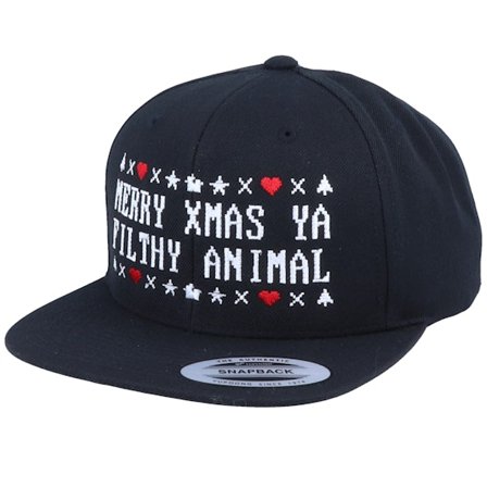 Ho-Ho-Hats - Schwarz Cap - Merry Xmas Black Snapback - Iconic @ Hatstore