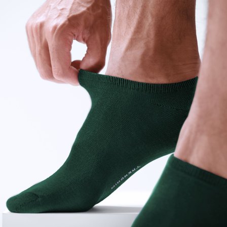 FreeFeel | Olivgröna Ankelstrumpor i Bambu för män - Ankelstrumpor