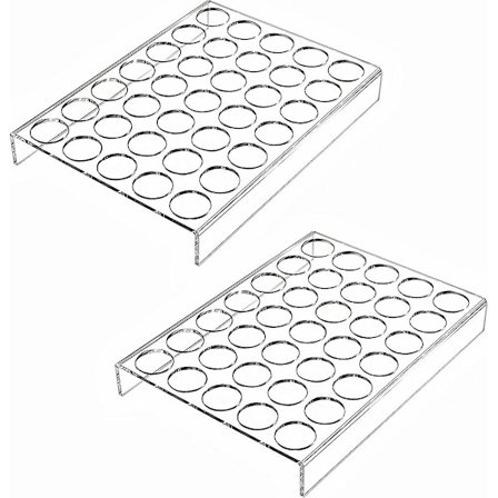 2 pakkausta 35 paikan alustaa kahvikapselihylly k-kupin säilytyslokerikko läpinäkyvä akryyli kahvikapseli