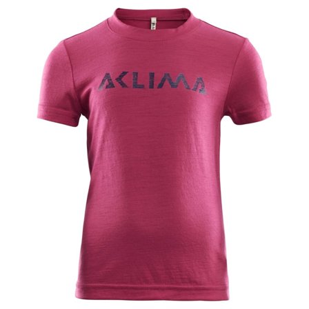 Aclima LightWool T-shirt Children Children short-sleeved sweaters Pink 100