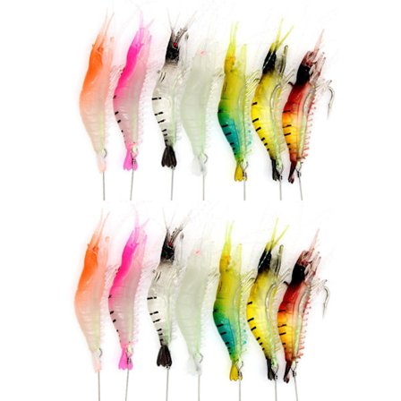 Hohtava kalastusviehe syötti keinotekoinen katkarapu vieheet pehmeä koukku katkarapu syötti sarja