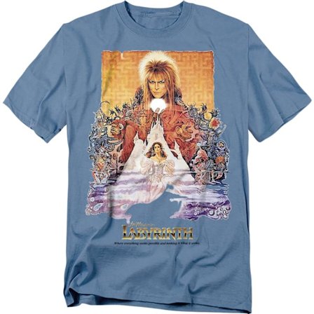Labyrinth Unisex Vuxen Filmaffisch T-Shirt L Carolina Blå