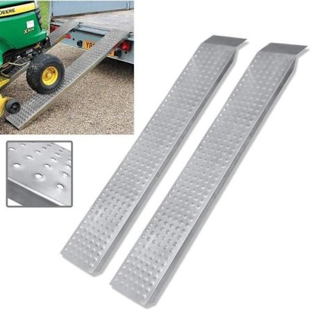 Lastramp - UISEBRT - Galvaniserat stål - 160 x 22,5 x 4,5 cm - Max belastning 400 kg - Set om 2