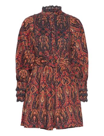 Baby Cord Belted Dress Kort Kjole Multi/mønstret By Ti Mo