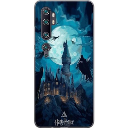 Kompatibelt Mobildeksel til Xiaomi Xiaomi Mi Note 10 Pro Magisk fantasyillustrasjon med slott i månelys og flytende skapninger, mørk eventyrstemning