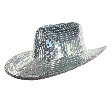 Mirror Disco Cowboy Hat Disco Ball Hat Glitter Disco Cap