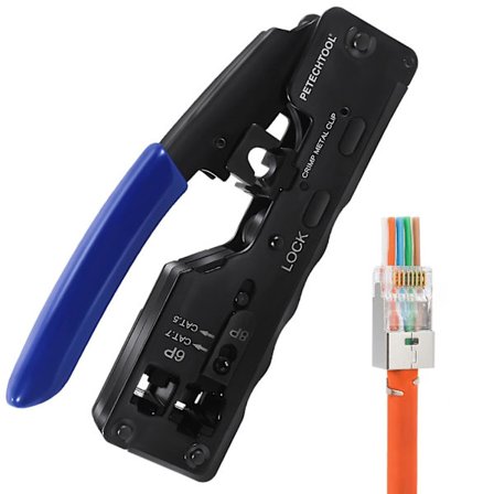 Rj45 Puristustyökalu Puristustyökalu Cat7 Cat6a Cat5 Cat5e Cat6 Verkko Rj45 Liittimelle Ja 6p Puhelin Rj45 Pistokkeelle
