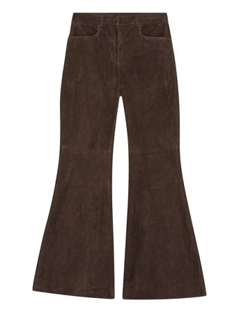 Flared Suede Pants Brown REMAIN Birger Christensen
