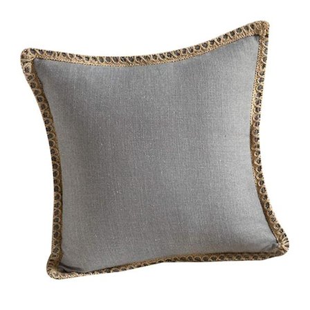 Matalainen koristetyynynpäällinen, leikatut reunat, ulkotyyny, tummansininen, 45 x 45 cm