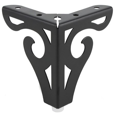 Set med 4 moderna ben i svart metall för bordsben