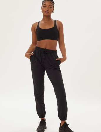 Girlfriend Collective Reset Slim Straight Jogger - Black - S