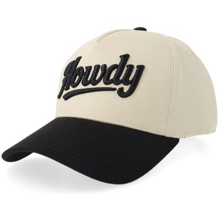 Iconic - Beige adjustable Keps - Howdy Stone/Black A-frame Adjustable @ Hatstore