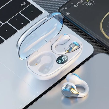 Bluetooth hörlurar Benledningshörlurar VIT vit