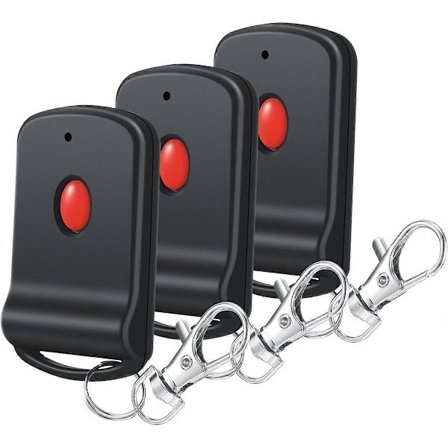 3 stk Garasjeportåpner Fjernkontroll, Bærbar Fjernkontroll Garasje Sender 10 Dip Bryter for 3060 3089 4120 300mhz Dør