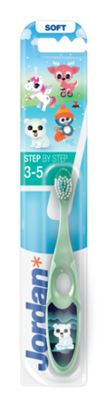 Jordan Step tannbørste barn 3-5 år 1 stk