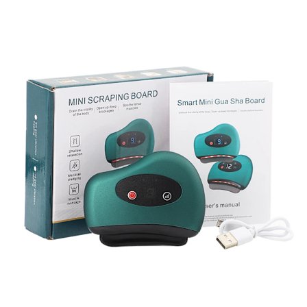 Elektrisk Skrapbräda 9 Hastigheter Värme Vibration Massage Muddring Meridian Blodcirkulation Lindrar Spända Muskler Guasha Massage