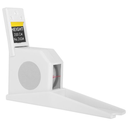 2 Meter Höjd Staturmätare Infällbar Måttband Linjal Metall Mätverktyg (Vit)