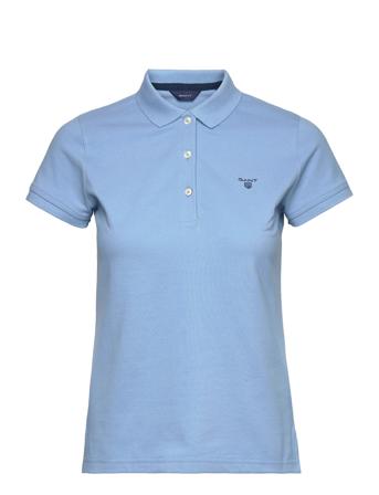 Md. Summer Pique T-shirts & Tops Polos Blå GANT*Betinget Tilbud