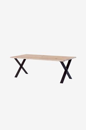Torkelson - Matbord Exxet 210 cm med X-ben i metall - Natur - Matbord - Från Homeroom