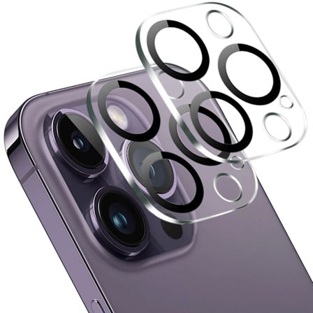 [2-Pack] iPhone 14 Pro linsebeskytter i hærdet glas - beskyttelse til kamera, anti-ridsebestandig