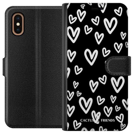 Kompatibel Tegnebogsetui til Apple Apple iPhone XS Max Cactus and Friends - Handdrawn Love Chaos