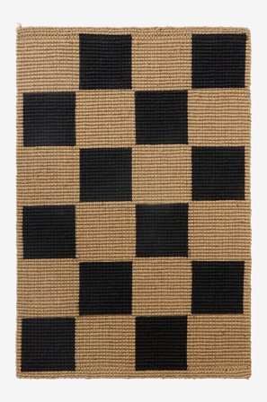 Jotex - Dørmatte 60x90 Cm Jute/Jute Svart/natur BRICKET - Kjøp Dørmatter hos Jotex