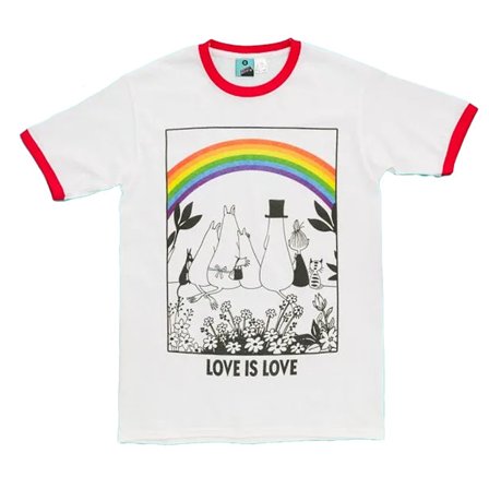 Mumin Unisex Vuxen Love Is Love T-Shirt L Vit/Off White