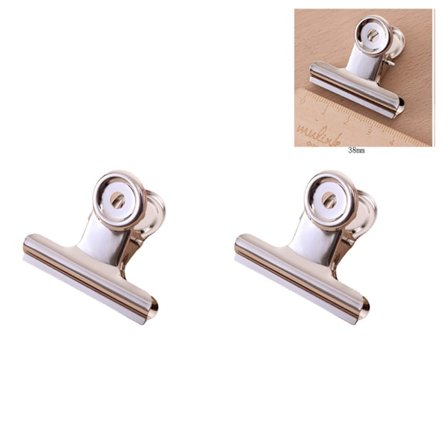 10 stk. 38mm Rustfrit Stål Lang Hale Klip Student Lærling Rund H