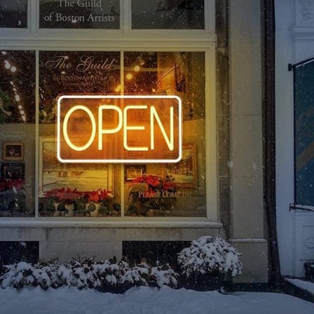 Avoin Neonkyltti Aukioloajat LED Neonvalokyltti Näyttö Kauppa Ravintola Toimisto USB Seinävalaisin Seinäkoriste